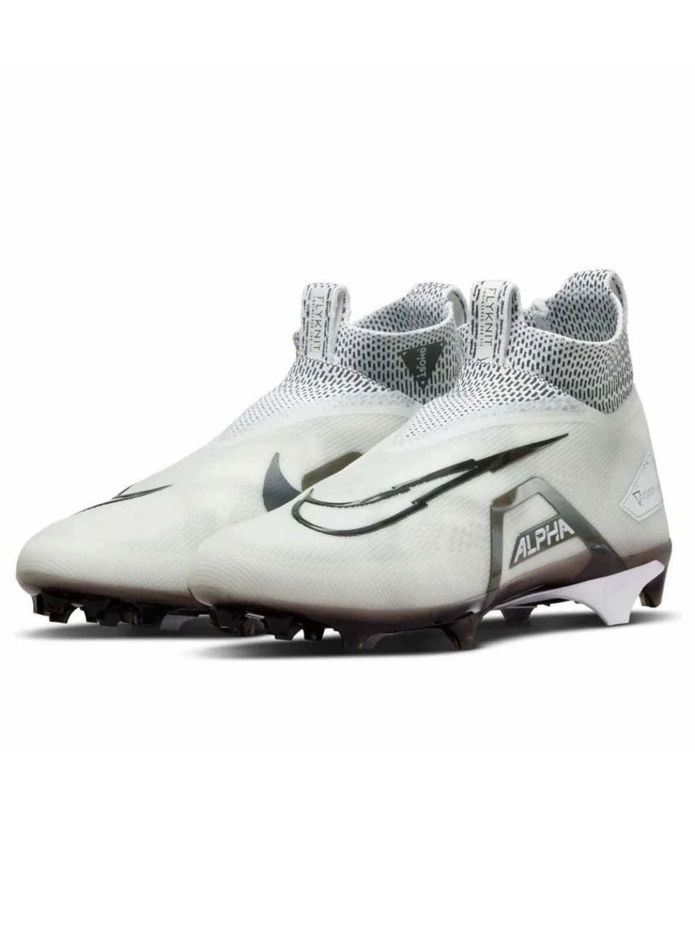 Nike Alpha Menace Elite White Black Men’s Size 13 Football Cleats